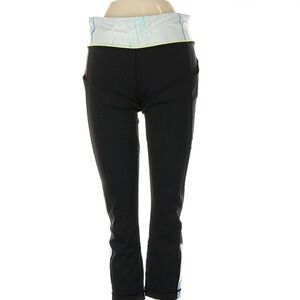 Lululemon High-Rise Cropped Active Pants Size 4 Black Colorblock